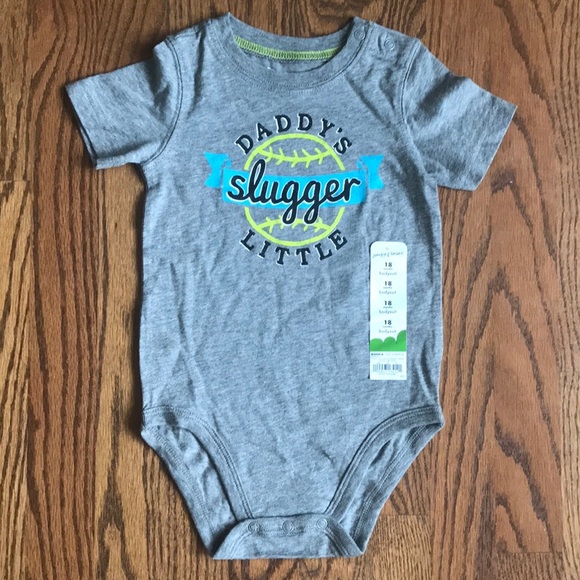 NWT Daddy’s Little Slugger Bodysuit and Hat - Picture 2 of 8